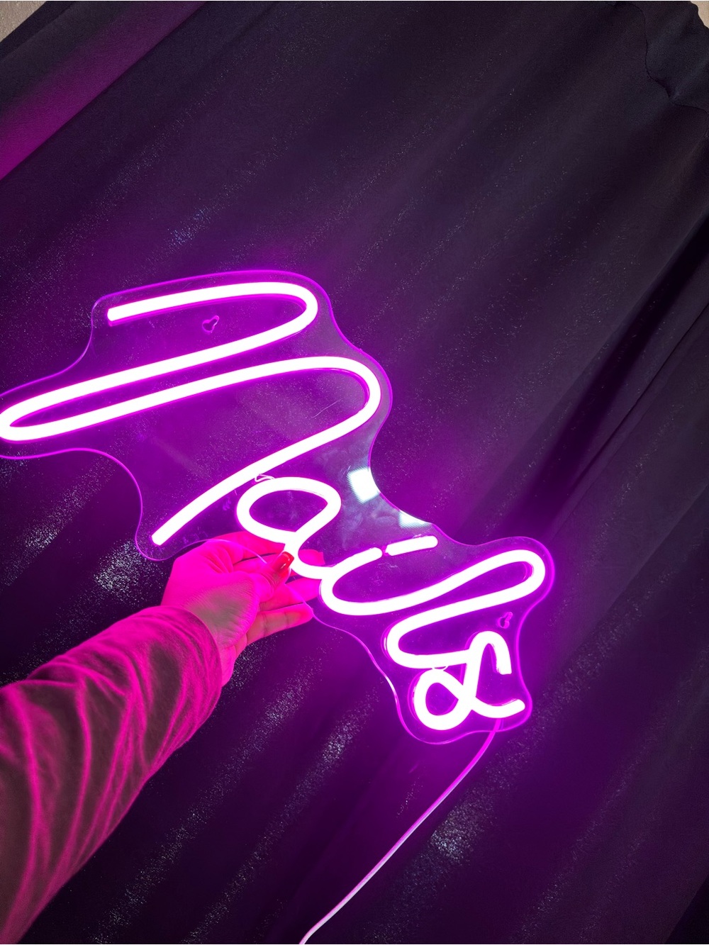 Custom 'Vivi' Pink Neon Sign - Home Party Supplies